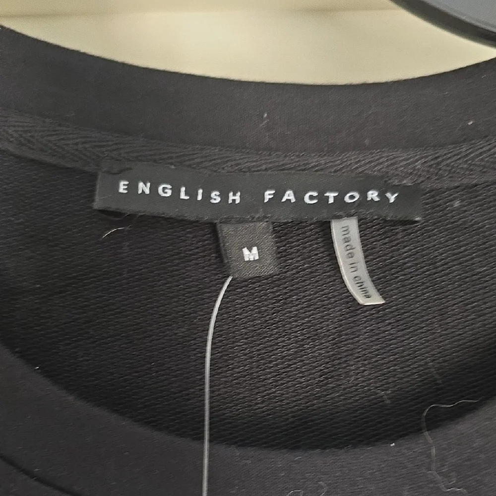 English Factory Black Dress with Puff Sleeves - Picture 2 of 4